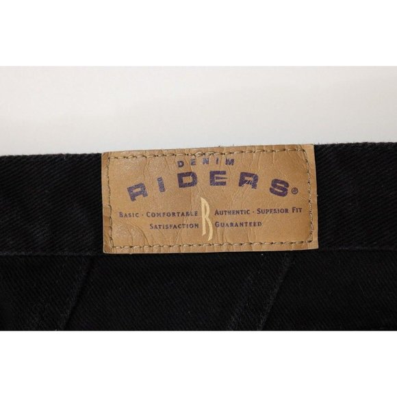 Vintage 90s Lee Riders Black Denim Tapered Jeans - Picture 7 of 7
